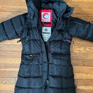 Kids Black Puffer Coat